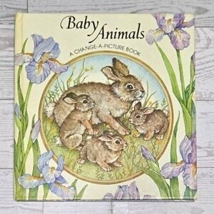 Baby Animals A Change-A-Picture Book 1979 Larry Shapiro Linda Griffith Vintage
